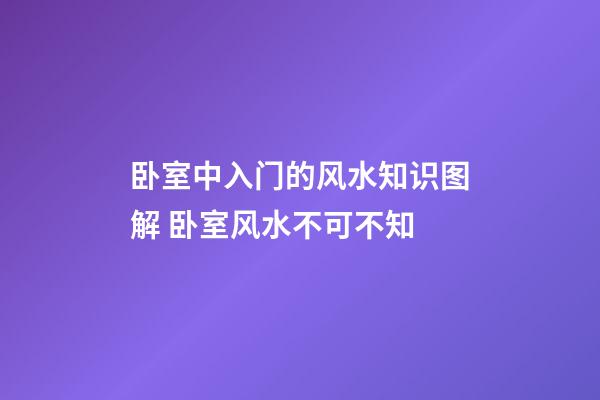 卧室中入门的风水知识图解 卧室风水不可不知